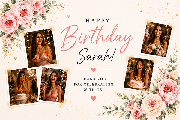 Photo Birthday Banner